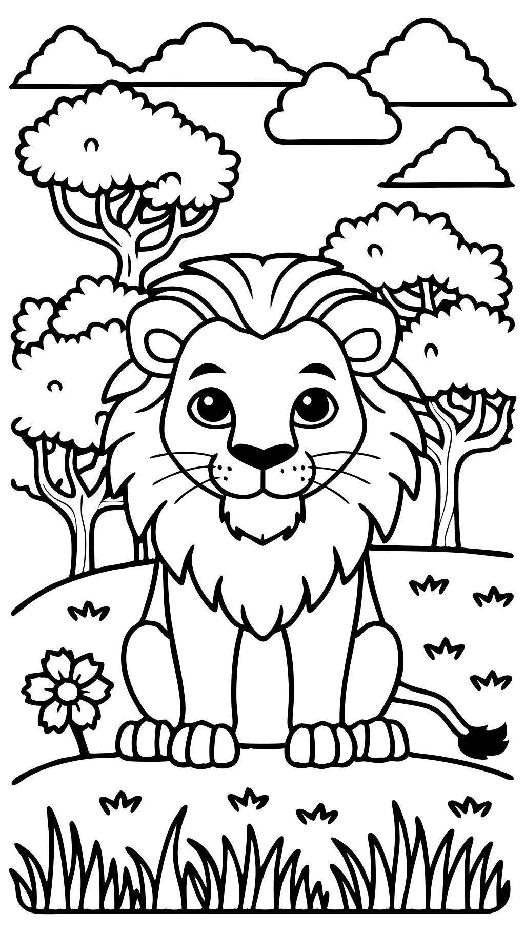 Lion King King Páginas para colorear